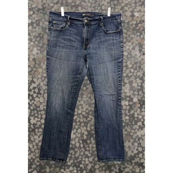 Levi's 505 Jeans Womens 16M x 33 Blue Mid-Rise Straight Leg Denim Pants - Picture 1 of 10